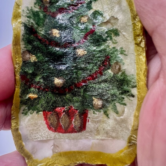 Festive Christmas Tree Ornament with Red Ribbon - Picture 3 of 8